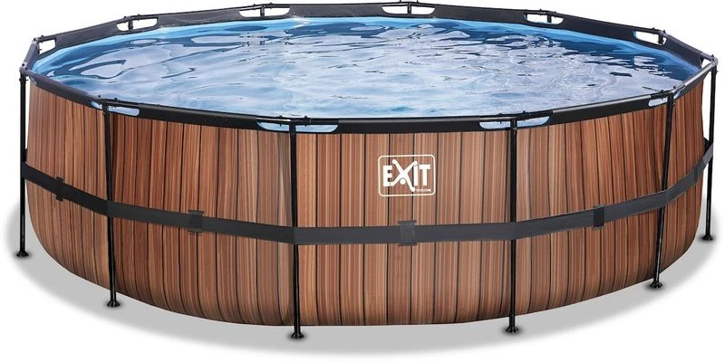 EXIT TOYS EXIT Wood Zwembad - 488 X 122 Cm - Met Zandfilterpomp En Trap 2 EXIT TOYS EXIT Wood Zwembad - 488 X 122 Cm - Met Zandfilterpomp En Trap - Afbeelding 2