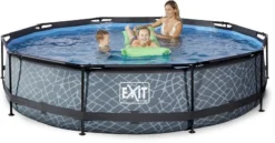 EXIT TOYS EXIT Stone Zwembad - 360 X 76 Cm - Met Filterpomp -Intex || Bestway || EXIT TOYS Winkel 626 1200 exit 30 12 12 00 int 3