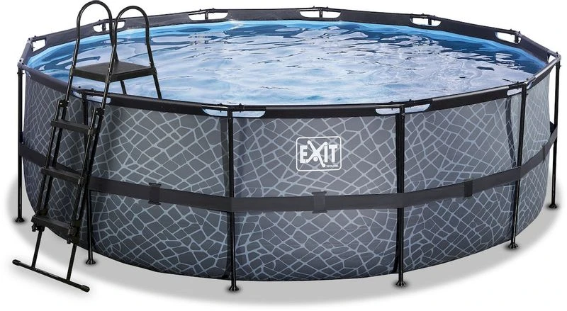EXIT TOYS EXIT Stone Zwembad - 427 X 122 Cm - Met Zandfilterpomp En Trap 1 EXIT TOYS EXIT Stone Zwembad - 427 X 122 Cm - Met Zandfilterpomp En Trap