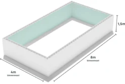 Polystyreen Zwembad Blokkenset High Density - 8,00 X 4,00 X 1,50 M -Intex || Bestway || EXIT TOYS Winkel 800x400 zij ps80 size