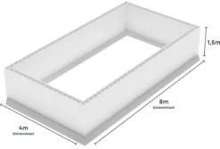 Polystyreen Zwembad Blokkenset - 8,00 X 4,00 X 1,50 M -Intex || Bestway || EXIT TOYS Winkel 800x400 zij size