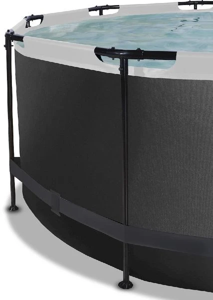 EXIT TOYS EXIT Black Leather Zwembad - 360 X 122 Cm - Met Zandfilterpomp En Trap 3 EXIT TOYS EXIT Black Leather Zwembad - 360 X 122 Cm - Met Zandfilterpomp En Trap - Afbeelding 3