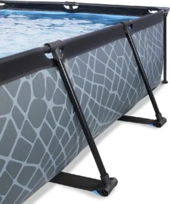 EXIT TOYS EXIT Stone Zwembad - 220 X 150 X 65 Cm - Met Filterpomp -Intex || Bestway || EXIT TOYS Winkel 900 753 exit 30 00 21 00 int 3