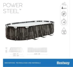 Bestway Power Steel Oval Zwembad - 610 X 366 X 122 Cm - Met Filterpomp En Accessoires -Intex || Bestway || EXIT TOYS Winkel 900 989 5611r 01 power steel