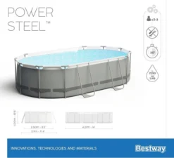 Bestway Power Steel Oval Zwembad - 427 X 250 X 100 Cm - Met Filterpomp En Accessoires 18 Bestway Power Steel Oval Zwembad - 427 X 250 X 100 Cm - Met Filterpomp En Accessoires -Intex || Bestway || EXIT TOYS Winkel 900 989 56620 01 power steel
