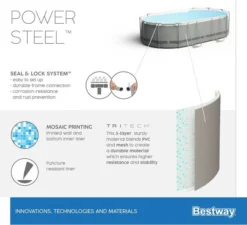 Bestway Power Steel Oval Zwembad - 427 X 250 X 100 Cm - Met Filterpomp En Accessoires 19 Bestway Power Steel Oval Zwembad - 427 X 250 X 100 Cm - Met Filterpomp En Accessoires -Intex || Bestway || EXIT TOYS Winkel 900 989 56620 02 power steel