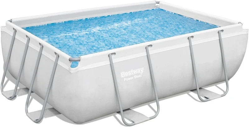 Bestway Power Steel Rectangular Zwembad - 282 X 196 X 84 Cm - Met Filterpomp En Accessoires - Afbeelding 2