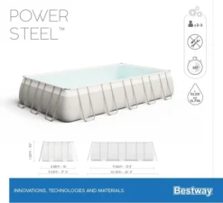 Bestway Power Steel Rectangular Zwembad - 956 X 488 X 132 Cm - Met Zandfilterpomp En Accessoires -Intex || Bestway || EXIT TOYS Winkel bestway power steel rectangular zwembad 956 x 488 x 132 cm set 16