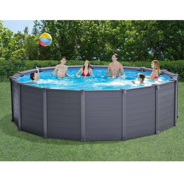 Intex Graphite Panel Pool - 478 X 124 Cm - Met Zandfilterpomp En Accessoires 3 Intex Graphite Panel Pool - 478 X 124 Cm - Met Zandfilterpomp En Accessoires - Afbeelding 3