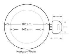 Intex Pure Spa Bubble Therapy Opblaasbare Spa - 4 Persoons -Intex || Bestway || EXIT TOYS Winkel intex bubbletherapy 4persoons afmetingen