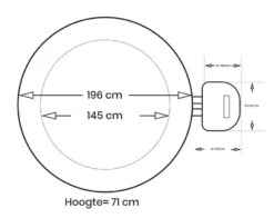 Intex Pure Spa Greywood Deluxe Opblaasbare Spa - 4 Persoons -Intex || Bestway || EXIT TOYS Winkel intex greywood deluxe 4persoons afmetingen