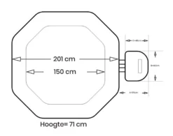 Intex Pure Spa Jet & Bubble Deluxe Opblaasbare Spa - 4 Persoons -Intex || Bestway || EXIT TOYS Winkel intex jetbubble deluxe 4persoons afmetingen