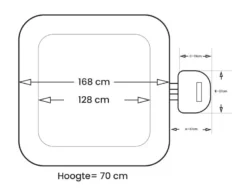 NetSpa Caïman Opblaasbare Spa - 4 Persoons -Intex || Bestway || EXIT TOYS Winkel netspa caiman afmetingen