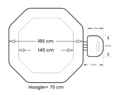 NetSpa Python Opblaasbare Spa - 6 Persoons 13 NetSpa Python Opblaasbare Spa - 6 Persoons -Intex || Bestway || EXIT TOYS Winkel netspa python afmetingen